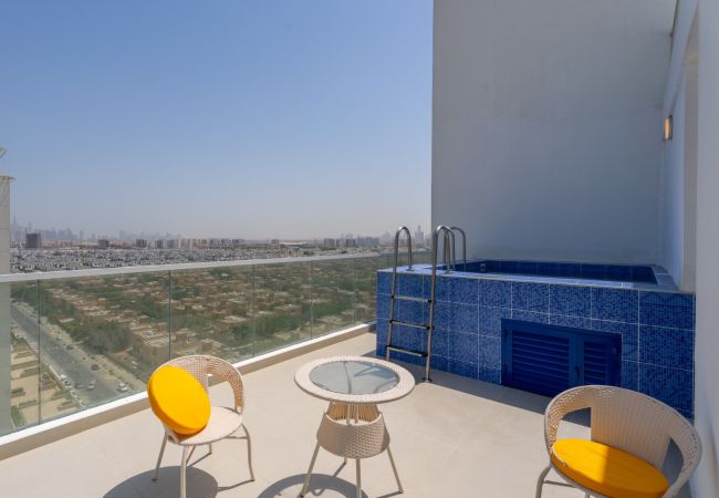 Apartment in Dubai - Velvet Luxe | 1BR w Private Pool in Gemz-15 Apartment in Dubai - Velvet Luxe | 1BR w Private Pool in Gemz-15