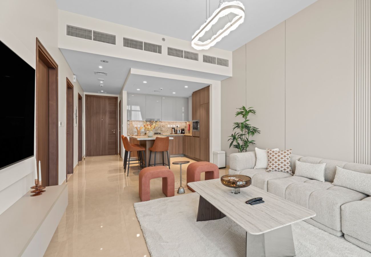Apartment in Dubai - Royale 1BR+Study|Sleeps 4|Full Burj Khalifa View