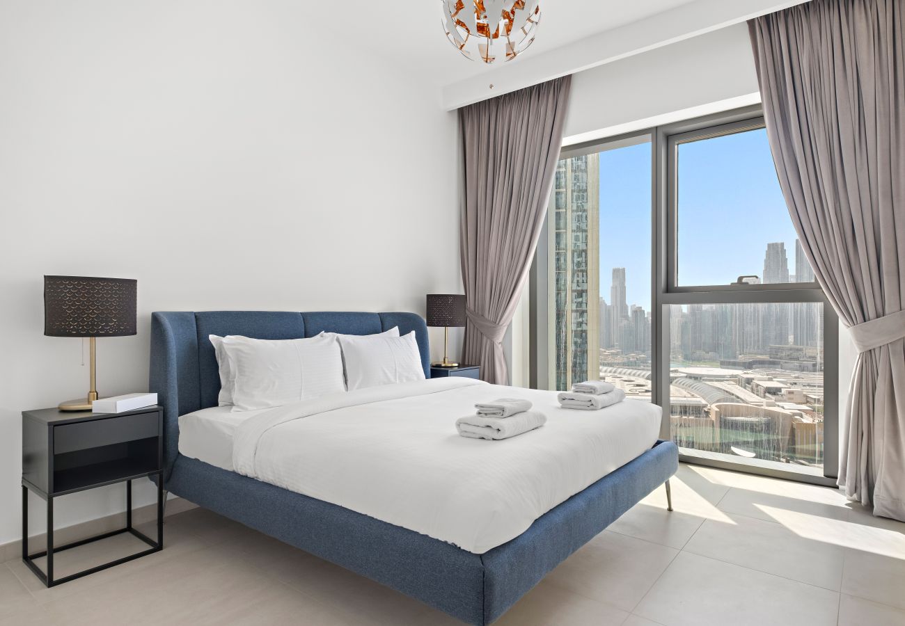 Apartment in Dubai - Prime Suite 2BR w Full Burj Khalifa View